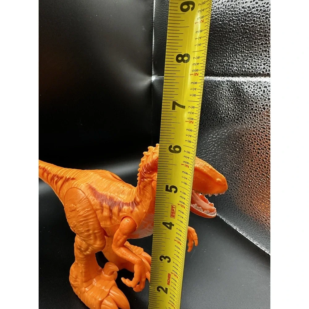 Zuru‎ Robo Alive Dino Wars Attacking Velociraptor Orange Walks Lights Up Chomps